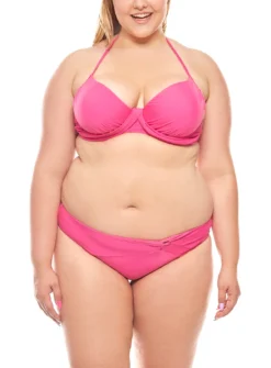 Heine Ausgefallene Bademode Push-Up Neckholder Bikini Große Oberweite D-Cup Pink
