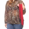 Sommer-Bluse Leoparden Animal-Look Große Größen Rick Cardona