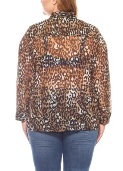 Sommer-Bluse Leoparden Animal-Look Große Größen Rick Cardona -Mode Reich Geschaft 006958 GG 3