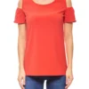 Ashley Brooke Bluse Damen Carmenbluse Shirt Slim Fit Rot