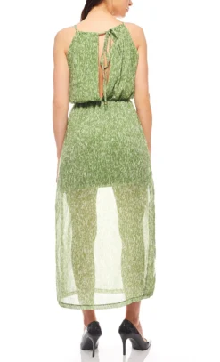 Transparentes Sommer-Kleid Mit Unterkleid Grün Heine -Mode Reich Geschaft 009024 2