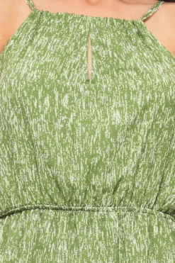 Transparentes Sommer-Kleid Mit Unterkleid Grün Heine -Mode Reich Geschaft 009024 3