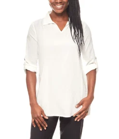 Linea TESINI Damen Bluse Mit Spitzenshirt Blau/Weiß -Mode Reich Geschaft 031150