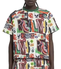 Converse X Come Tees Realms And Realities Rundhals-Shirt Für Sie Und Ihn Mit Allover-Print 10023507-A01 Bunt