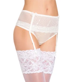 PALMERS Taillengürtel Semi-transparenter Damen Mode-Gürtel Mit Tüllstickerei Beige