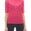 NA-KD Plissee T-Shirt Durchsichtiges Damen Shirt In Einem Knalligem Pink
