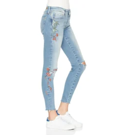 Mavi Adriana Ankle-Jeans Stylische Denim Hose Für Damen Mit Schlitzen Am Knie Hellblau -Mode Reich Geschaft 1072925266 2