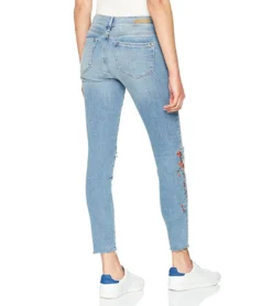 Mavi Adriana Ankle-Jeans Stylische Denim Hose Für Damen Mit Schlitzen Am Knie Hellblau -Mode Reich Geschaft 1072925266 3