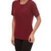 PYUA Mellow T-Shirt Elastisches Damen Freizeit-Shirt Mit Raglanärmeln Weinrot