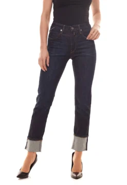 REPLAY Jacksy Regular Fit Hose Schlichte Damen Jeans Dunkelblau