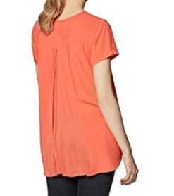 Mavi Sommer-Bluse Stylische Damen Freizeit-Bluse Mit Rundhalsausschnitt Orange -Mode Reich Geschaft 122282 28799