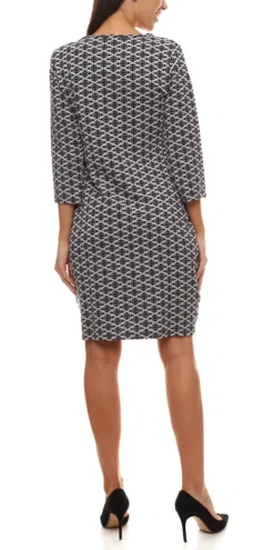 Aniston Selected Kleid Schickes Damen Freizeit-Kleid Mit 3/4 Ärmeln Schwarz/Weiß Gemustert 7 Aniston Selected Kleid Schickes Damen Freizeit-Kleid Mit 3/4 Ärmeln Schwarz/Weiß Gemustert -Mode Reich Geschaft 13073344 2