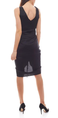 NA-KD X Hanna Licious Midi-Kleid Verführerisches Damen Fashion Kleid In Satin-Optik Schwarz -Mode Reich Geschaft 1454 000042 0002 3