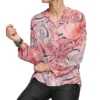 Zabaione Hemdbluse Stylische Damen Bluse Mit 3/4 Ärmel Rosa