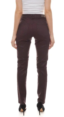 Cmk Stretch-Jeans Stylische Röhren-Hose Damen Im Five-Pocket-Stil Mit Allover-Print Bordeaux -Mode Reich Geschaft 15267758 2