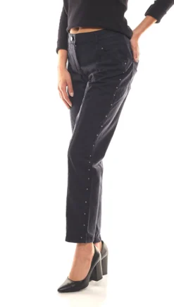 LauRie Hose Schmale Damen Cropped-Jeans Mit Ziernähten Serena Dunkelblau -Mode Reich Geschaft 17422644