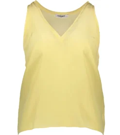 Cacharel Sommer-Shirt Zeitloses Seiden-Top Für Damen Mit Weitem Armausschnitt Gelb -Mode Reich Geschaft 17EFP215517 700