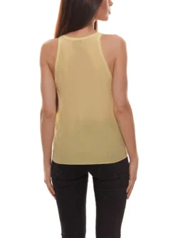 Cacharel Sommer-Shirt Zeitloses Seiden-Top Für Damen Mit Weitem Armausschnitt Gelb -Mode Reich Geschaft 17EFP215517 700 4