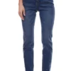 Aniston Skinny-Jeans Leicht Ausgefranste Damen Hose Mit Zierperlen Blau