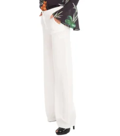 JIMMY SANDERS Damen Stoff-Hose Business-Hose Marta Weiß -Mode Reich Geschaft 18S PLW1001 V1801 2