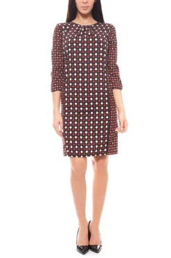 Knielanges Druckkleid 3/4 Arm Rick Cardona By Heine Rot