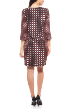 Knielanges Druckkleid 3/4 Arm Rick Cardona By Heine Rot -Mode Reich Geschaft 195551 3