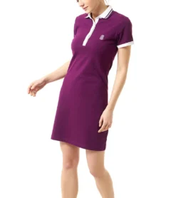 JIMMY SANDERS Damen Polo-Kleid Mini-Kleid Delanna Violett/Weiß -Mode Reich Geschaft 19S DRW42070 V1634 1