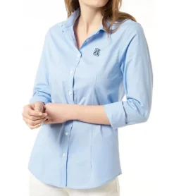 JIMMY SANDERS Damen Hemd-Bluse Business-Bluse Clara Hellblau