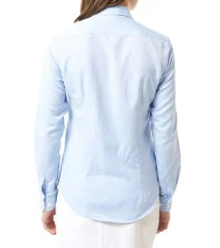 JIMMY SANDERS Franca Damen Hemd-Bluse Uni Hellblau -Mode Reich Geschaft 19S SHW4033 V1671