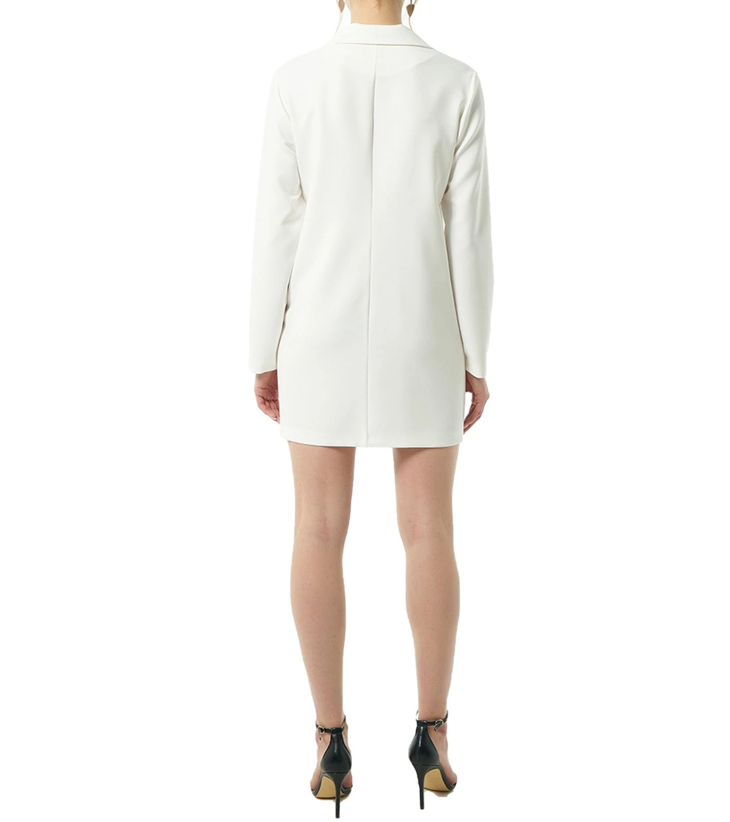 JIMMY SANDERS Damen Blazer-Kleid Mini-Kleid Mit Knopfleiste Barbara Weiß 3 JIMMY SANDERS Damen Blazer-Kleid Mini-Kleid Mit Knopfleiste Barbara Weiß – Bild 3