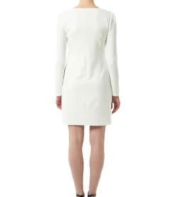 JIMMY SANDERS Damen Cocktail-Kleid Mini-Kleid Mit Knöpfen Ester Weiß -Mode Reich Geschaft 19W DRW42052 V1801 1