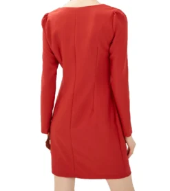 JIMMY SANDERS Mini-Kleid Ester Damen Kleid Mit Knöpfen Rot -Mode Reich Geschaft 19W DRW42052 V1898 2