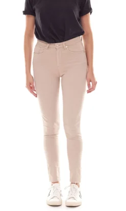 JIMMY SANDERS Damen Slim Fit Freizeit-Hose Stoff-Hose Felix Beige