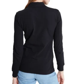 JIMMY SANDERS Damen Langarm-Shirt Polo-Shirt Veronika Schwarz -Mode Reich Geschaft 20W PLW2011 V1800 1