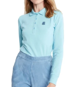 JIMMY SANDERS Damen Polo-Shirt Langarm-Shirt Veronika Hellblau -Mode Reich Geschaft 20W PLW2011 V1953 2