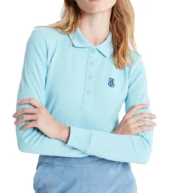 JIMMY SANDERS Damen Polo-Shirt Langarm-Shirt Veronika Hellblau -Mode Reich Geschaft 20W PLW2011 V1953 3
