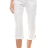 BOYSEN´S Hose Sommer-Hose Moderne Damen 7/8-Hose Mit Zip-Fly-Verschluss Weiß