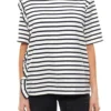 PETIT BATEAU Shirt Anziehendes T-Shirt Damen Top Mit Volant Polo-Hemd Weiß
