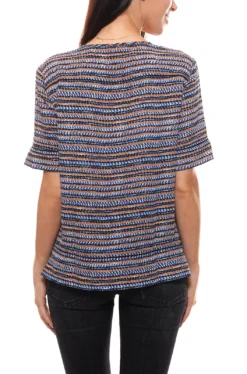 SCOTCH &amp; SODA Schlupf-Bluse Moderne Damen Crêpe-Bluse Inklusive Kette Blau -Mode Reich Geschaft 26044933 2