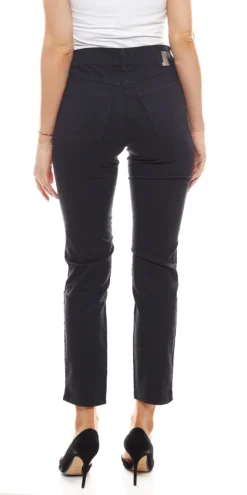 MAC Angela5 Slim-Cropped-Jeans Anziehende Damen 7/8-Denim-Hose Mit Reißverschluss Am Bein-Saum Navy -Mode Reich Geschaft 26163700 2