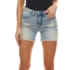 Aniston CASUAL Jeans-Shorts Kurze Damen Sommer-Hose Im Used Look Blau