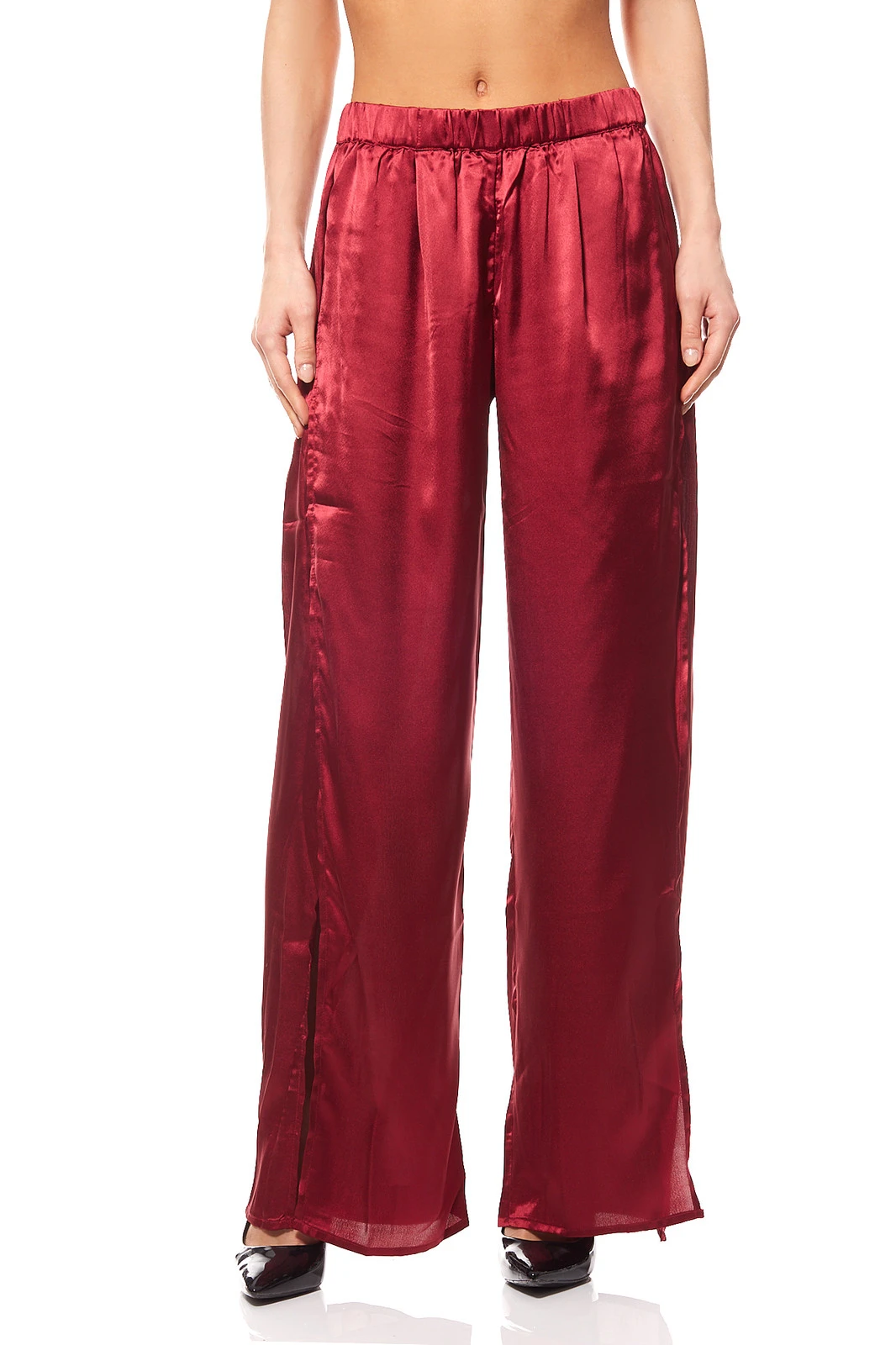 Tamaris Palazzo-Hose Stoffhose Kurzgröße Rot 2 Tamaris Palazzo-Hose Stoffhose Kurzgröße Rot – Bild 2