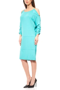 3/4 Arm Kleid Knielang Grün B.C. By Heine -Mode Reich Geschaft 3 B C Best Connections by heine 9911 3 4 Arm Kleid