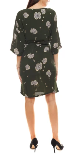 Minimum Josefine Mini-Kleid Klassisches Damen Party-Kleid Mit Floralem Muster Oliv -Mode Reich Geschaft 30794027 2
