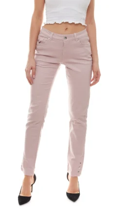 Aniston 5-Pocket-Hose Sommerliche Damen Röhren-Jeans Rosa
