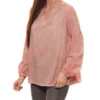 TIMEZONE Tunika Lässige Damen Bluse Mit Stickerei Und Abnäher Rosa