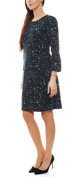 Aniston Selected Kleid Stylisches Damen Trend-Kleid Mit Leoparden-Print Grün -Mode Reich Geschaft 34183435 1