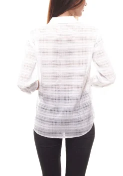 GERRY WEBER Karo-Bluse Zeitlose Damen Sommer-Bluse Mit 3/4-Ärmeln Weiß/Blau -Mode Reich Geschaft 360052 31523 99600 5