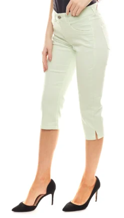 MAC Clean Capri-Jeans Schöne Damen Stretch-Hose Mit Schmalem Schnitt Hellgrün -Mode Reich Geschaft 36007026 1