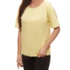 IMP By IMPERIAL Freizeit-Shirt Farbenfrohes Damen Sommer T-Shirt Gelb
